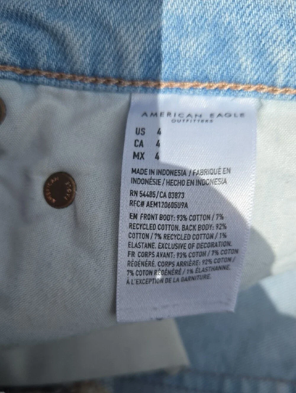American Eagle Outfitters Strigid Light Wash Distressed Denim Shorts